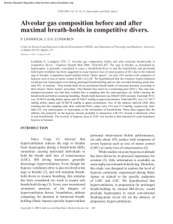 Alveolar gas composition before and after maximal breath