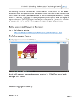 Setting up a new Liability event in Riskmaster
