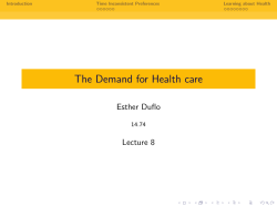 The Demand for Health care