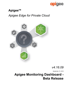 Apigee Monitoring Dashboard Beta Release