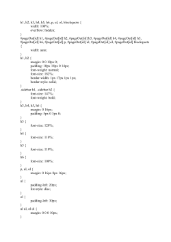h1, h2, h3, h4, h5, h6, p, ul, ol, blockquote