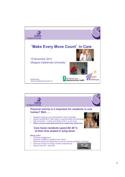 Make Every Move Count - Glasgow Caledonian University