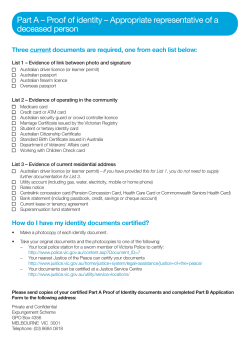 Part A &ndash; Proof of identity &ndash; Appropriate
