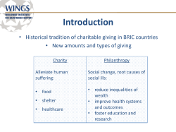 Philanthopry in BRICS Countries