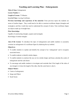 Teaching and Learning Plan