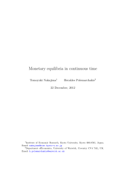 Monetary equilibria in continuous time