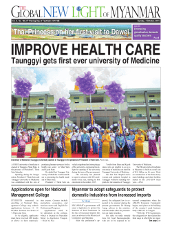Taunggyi gets first ever university of Medicine