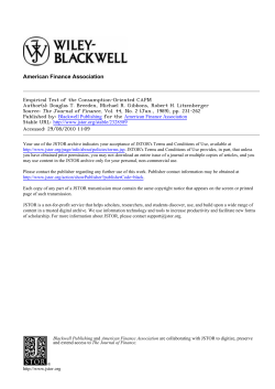 Empirical Test of the Consumption-Oriented CAPM