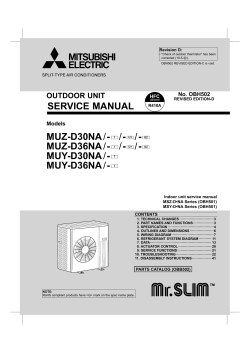MUZ-D30NA / - 1 / - U1 / - U2 MUZ-D36NA / - 1 / - U1