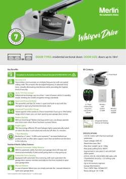 DOOR TYPES - Merlin Garage Door Openers