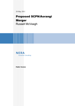 Proposed SCPN/Aorangi Merger Russell McVeagh