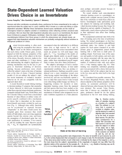 State-Dependent Learned Valuation Drives Choice in an Invertebrate