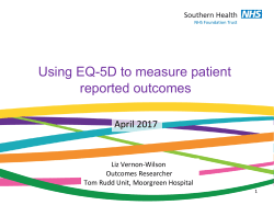 Using EQ-5D to measure patient reported outcomes