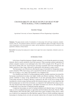 changeability of heat output of heat pump with scroll