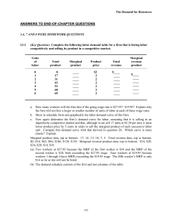 (Key Question) What factors determine the elasticity of resource