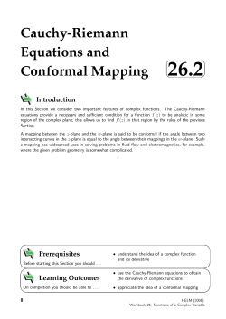 Cauchy-Riemann Equations and Conformal Mapping