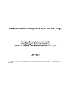 Substitution between Immigrants, Natives and Skill