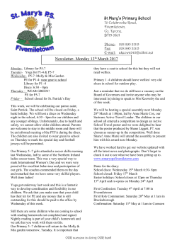 13th March 2017 - St Marys Primary School Fivemiletown