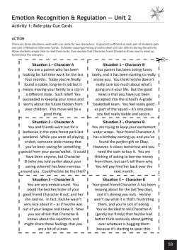 Role-play Cue Cards