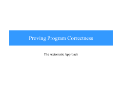 Proving Program Correctness