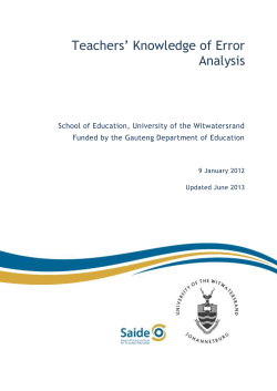 5.2 Teachers` experiences of the error analysis activity