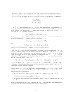 Entries into a measurable set for sequences with stationary