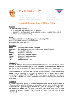 Hepatitis B Positive - Care of Mother MATY031