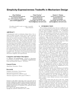 Simplicity-Expressiveness Tradeoffs in Mechanism
