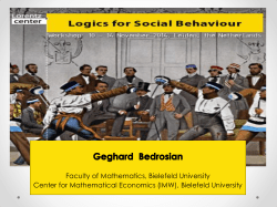 Faculty of Mathematics, Bielefeld University Center for Mathematical