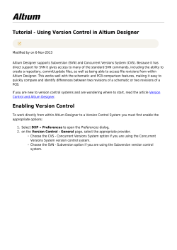 Tutorial - Using Version Control in Altium Designer