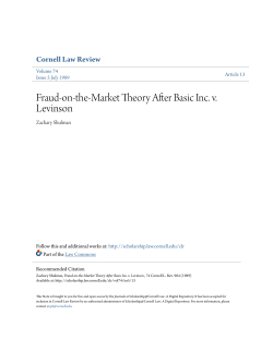Fraud-on-the-Market Theory After Basic Inc. v. Levinson