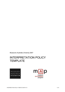 Interpretation Policy - Museums Australia (Victoria)