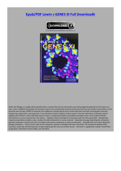 Epub/PDF Lewin s GENES XI Full Downloadk