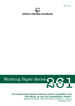 The relationship between banking market competition and risk