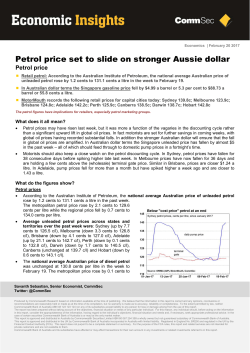 Petrol price set to slide on stronger Aussie dollar
