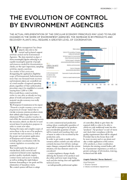 THE EVOLUTION OF CONTROL BY ENVIRONMENT AGENCIES