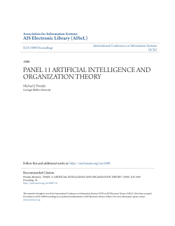 panel 11 artificial intelligence and organization theory
