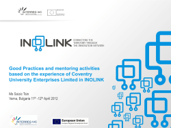 INOLINK, 11 April 2012, Soizic Tsin, CUE Ltd., presentation
