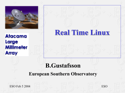 ACS on Real Time Linux - European Southern Observatory