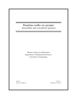 Random walks on groups: