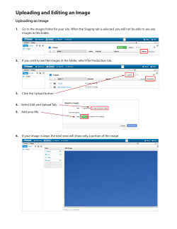Uploading and Editing an Image