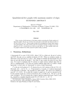 Quadrilateral-free graphs with maximum number of edges
