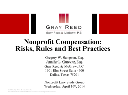 Nonprofit Compensation: Risks, Rules and Best Practices