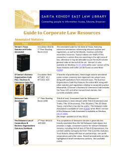 Corporate Law Research Guide ()