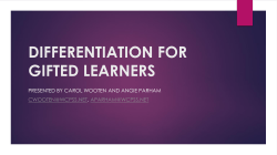 differentiation for gifted learners