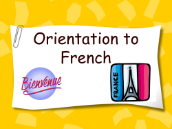 frenchoreintation - Orientation to French