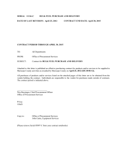 SERIAL 11116-C BULK FUEL PURCHASE AND DELIVERY DATE