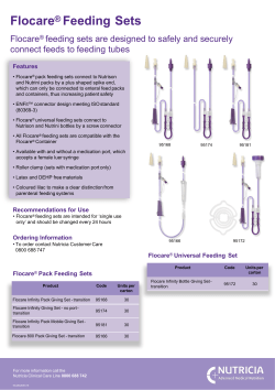 Flocare&reg; Feeding Sets - Nutricia New Zealand
