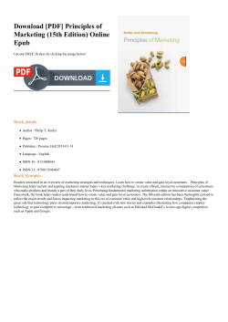 Principles of Marketing (15th Edition)