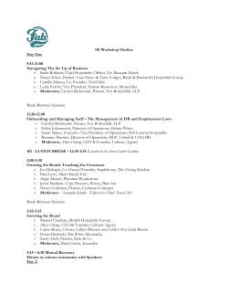 101 Workshop Outline Day One 9:15